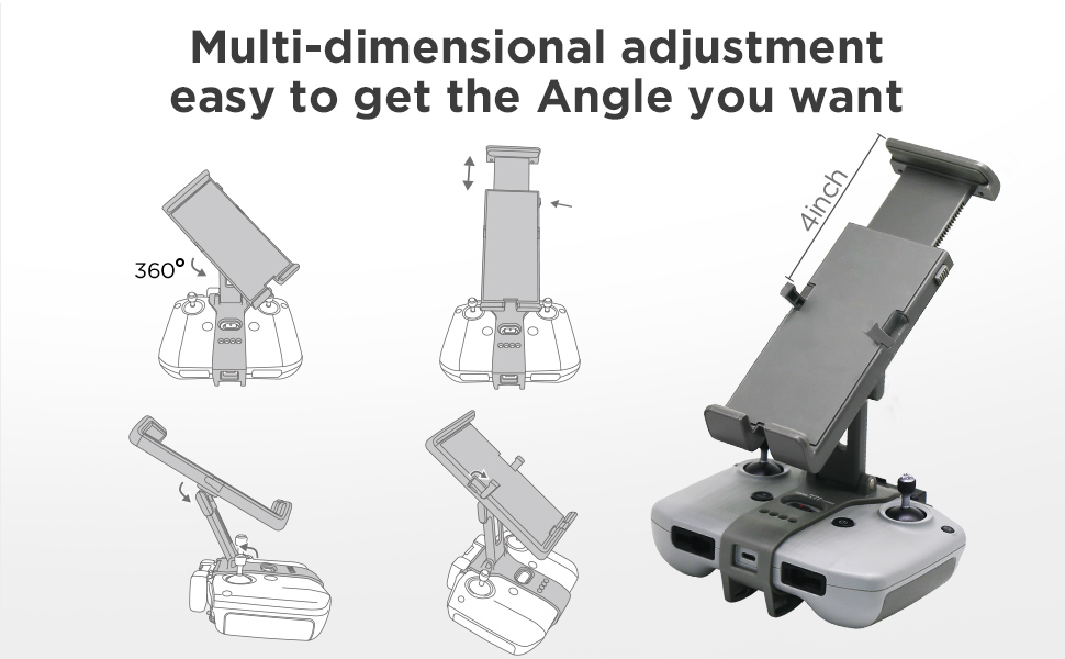 CYNOVA Pad Holder Compatible with DJI Mini 2/ Mavic Air 2/ Mavic Air 2S Tablet Mount Holder